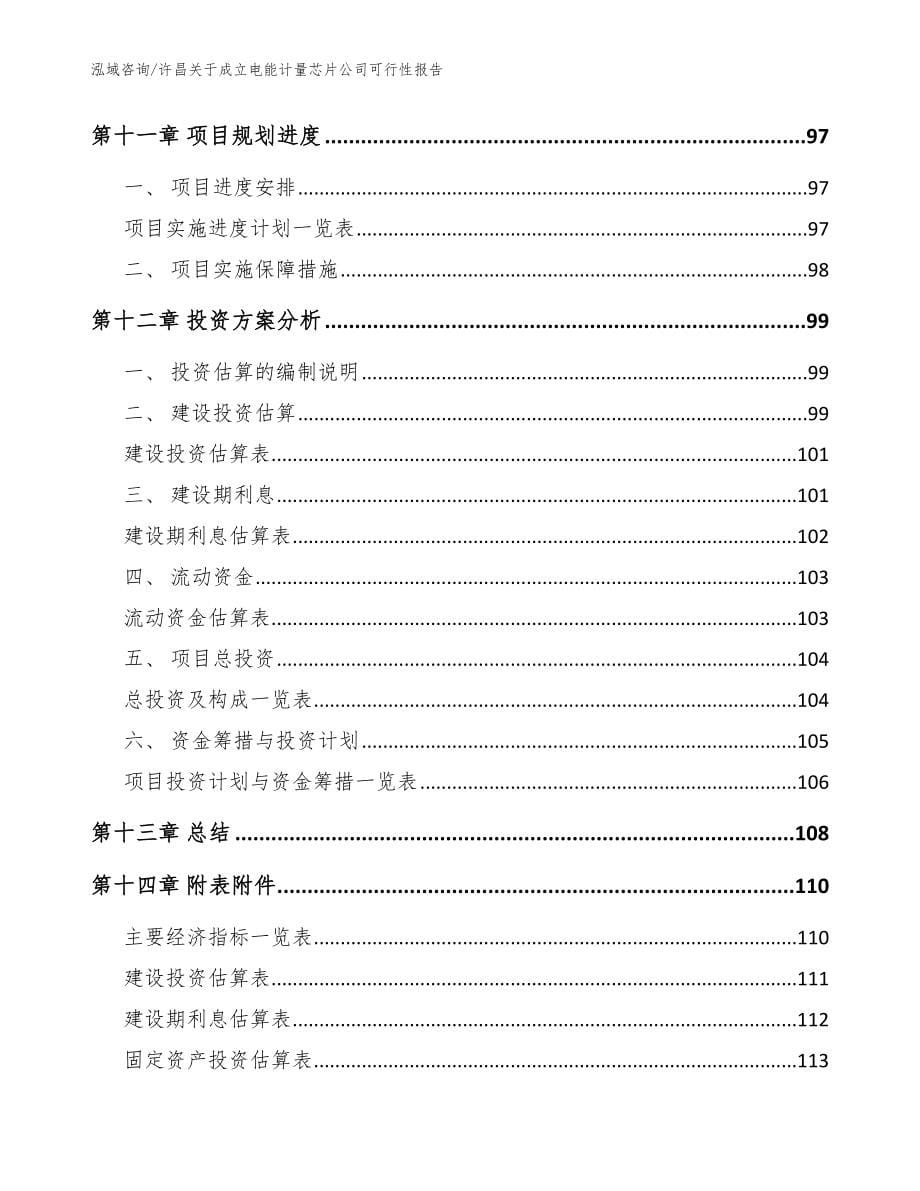 许昌关于成立电能计量芯片公司可行性报告（模板范文）_第5页