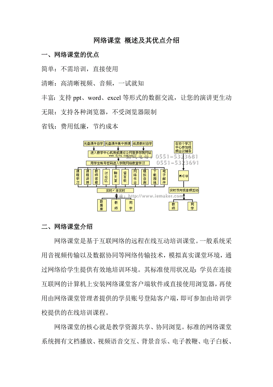 网络课堂 概述及其优点_第1页