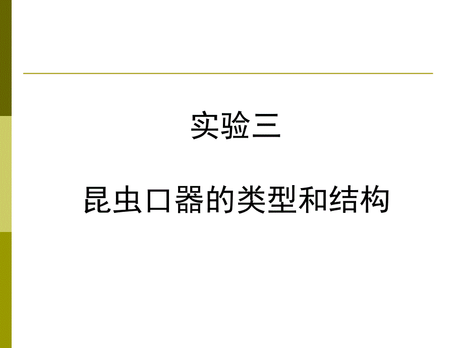 普昆实验三昆虫口器的结构与类型课件_第1页