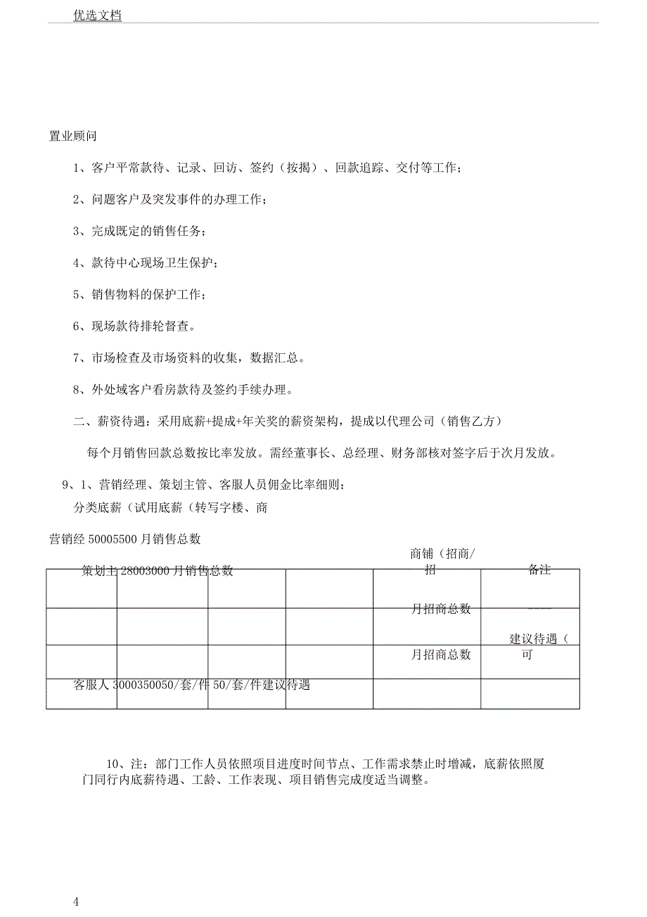 房地产营销部组织架构及岗位职责薪资待遇.docx_第4页