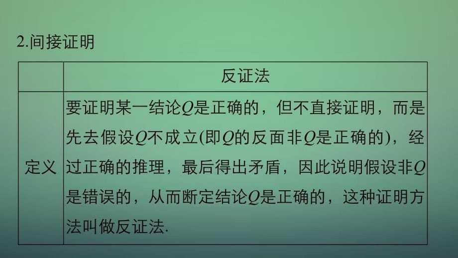 高考数学大一轮复习 13.2直接证明与间接证明课件 理 苏教版_第5页