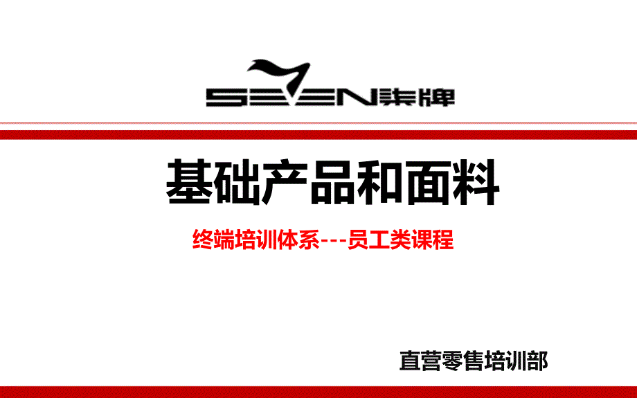 精品服装直营销售培训基础产品和面料_第1页