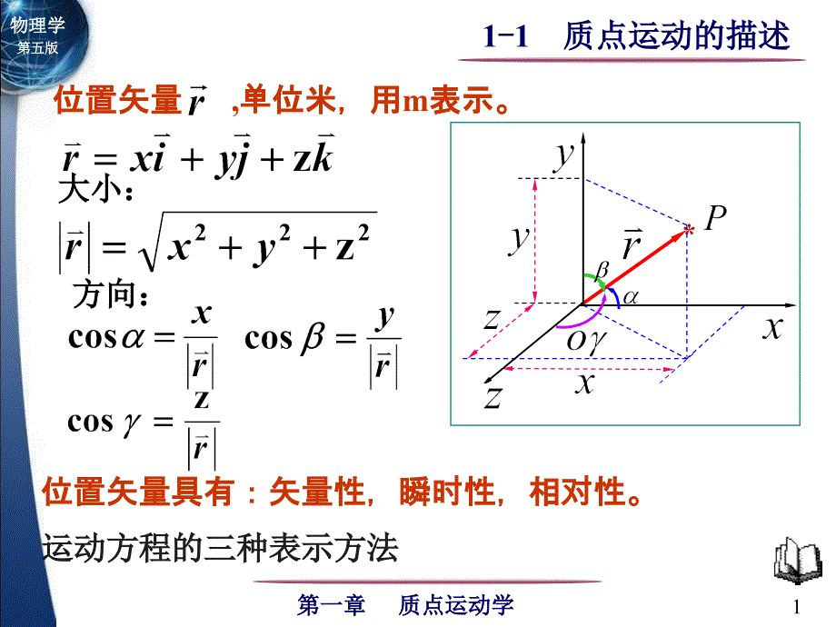 大学物理1-1_质点运动的描述_第1页