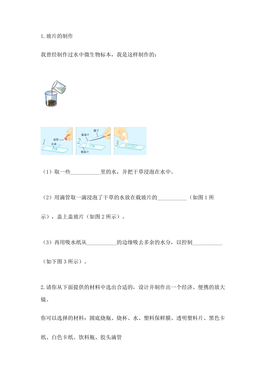 新教科版六年级上册科学期末考试试卷word.docx_第4页