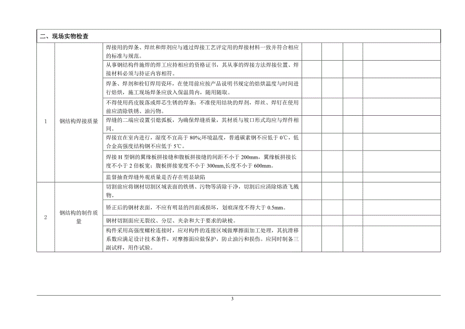 钢结构工程质量检查表.doc_第3页