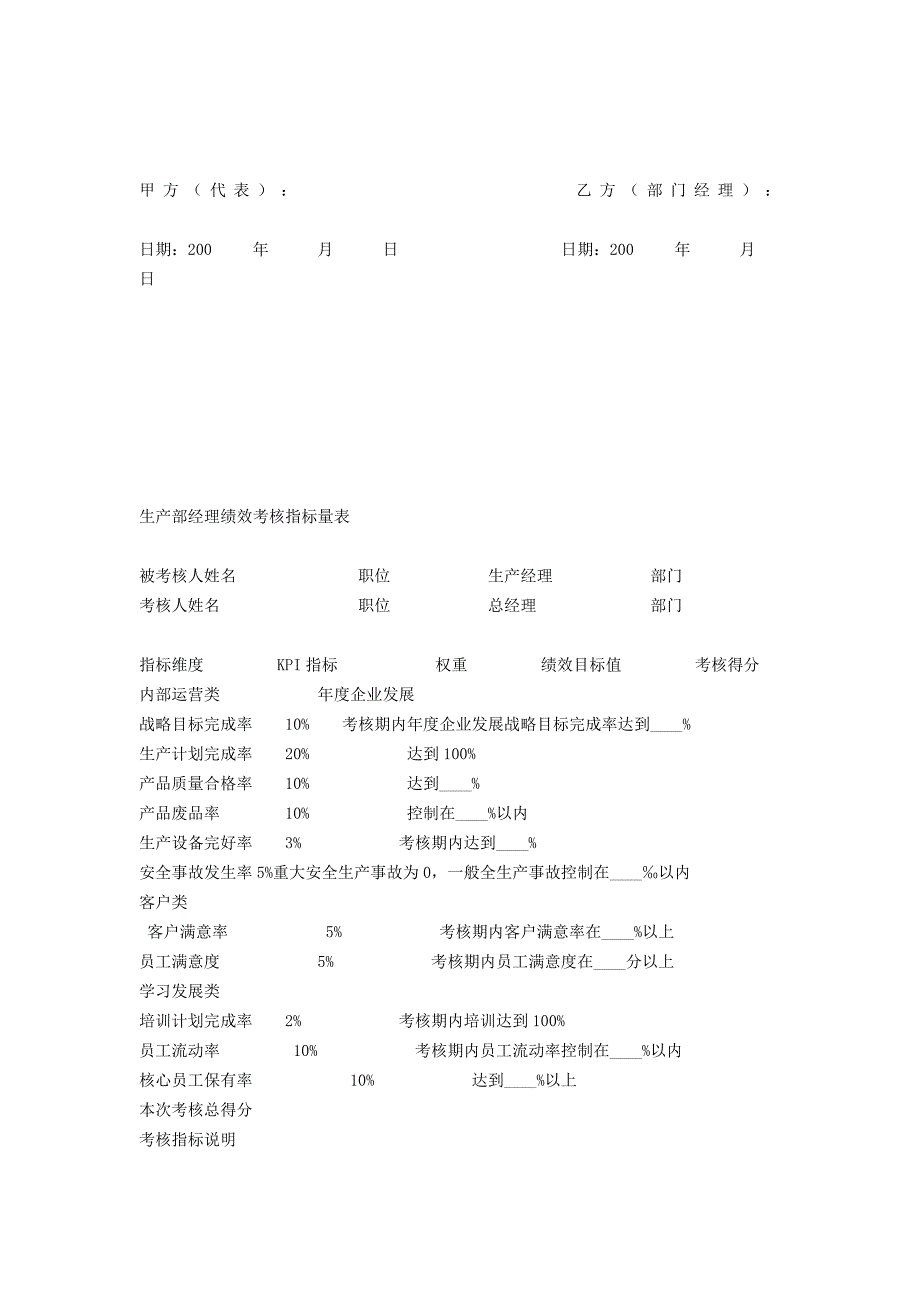 生产部经理目标责任制_第3页