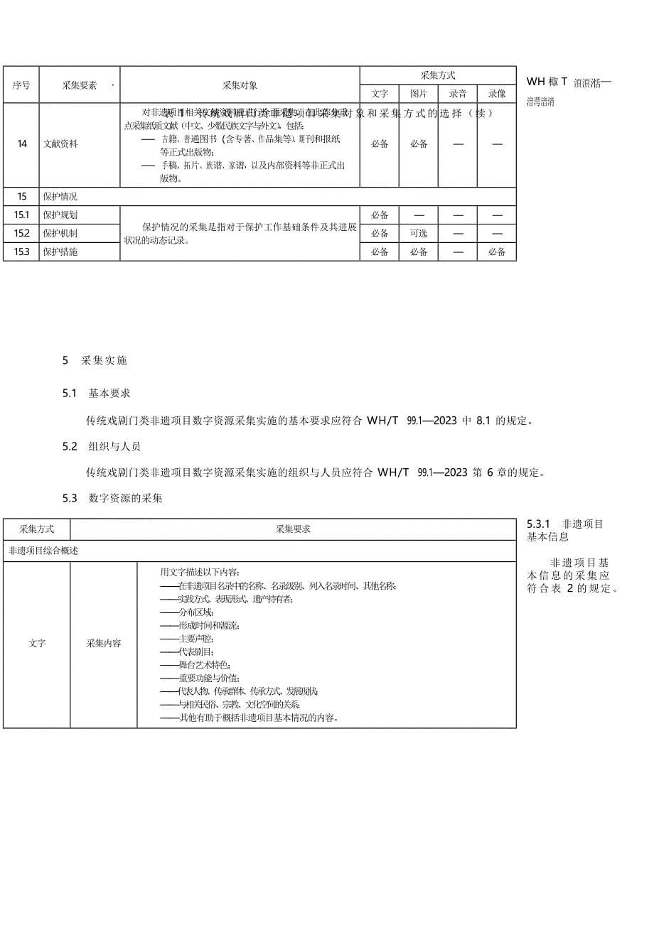 WH_T 99.5-2023 非物质文化遗产数字化保护 数字资源采集和著录 第5部分：传统戏剧.docx_第5页