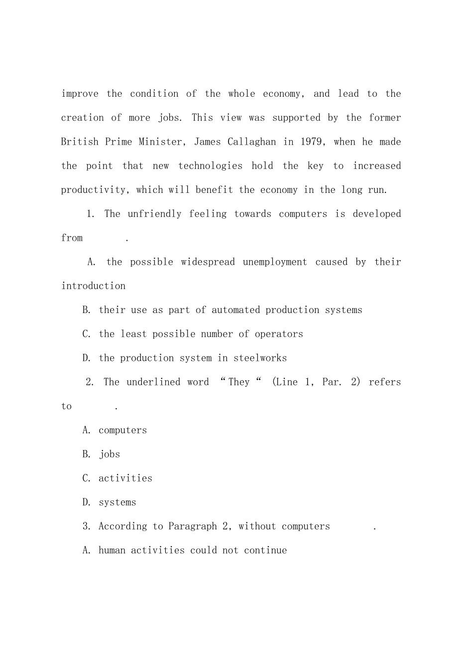 2022年4月北京地区成人英语三级考试全真试题及答案.docx_第3页