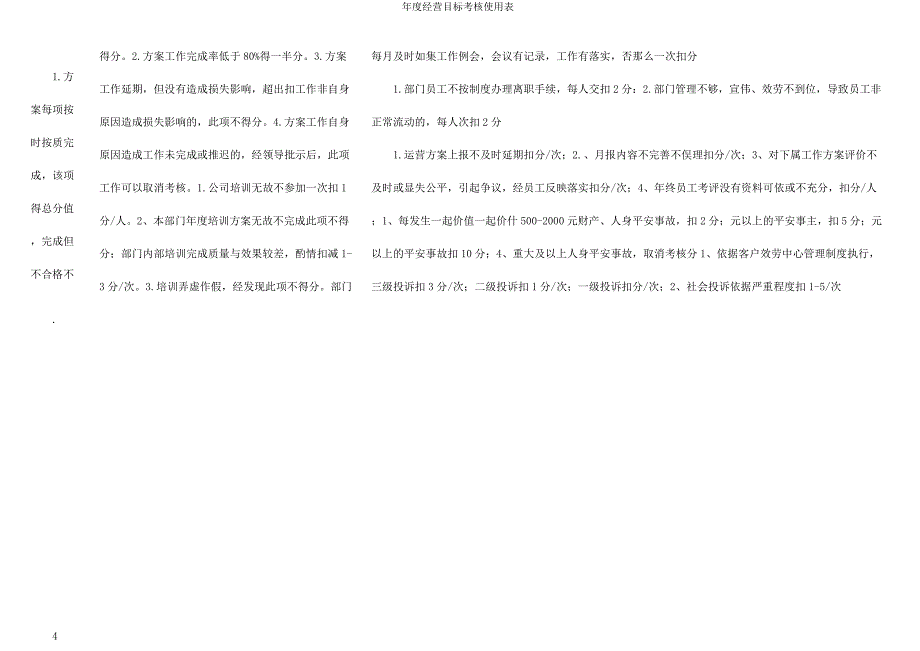 年度经营目标考核使用表.docx_第4页