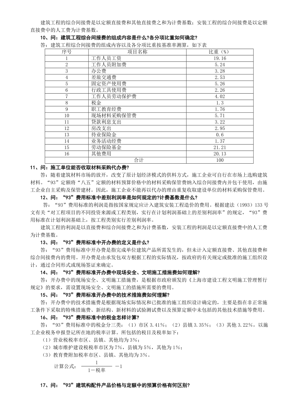 上海市 93定额常见问题解答_第2页