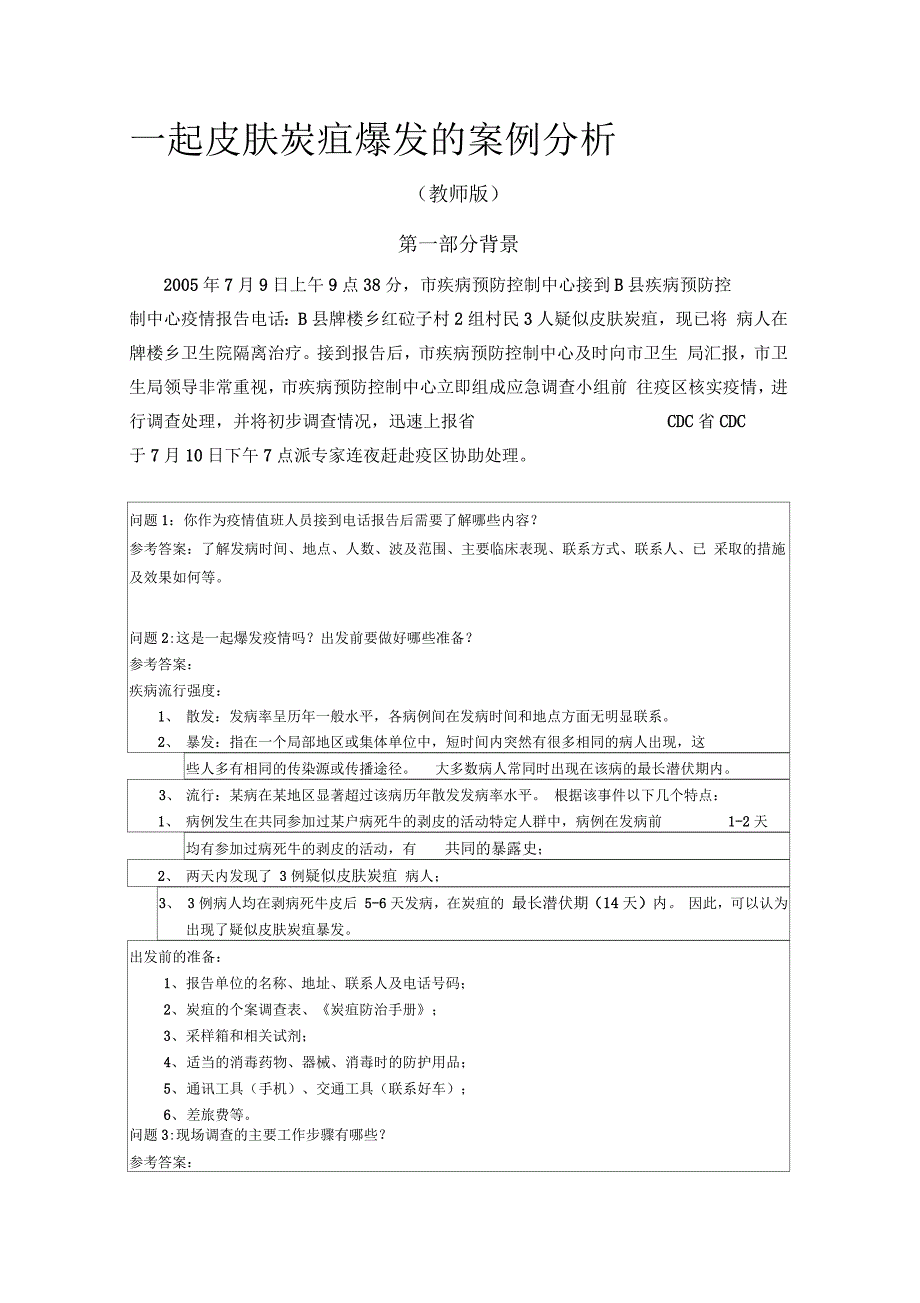 一起皮肤炭疽爆发的案例分析_第1页