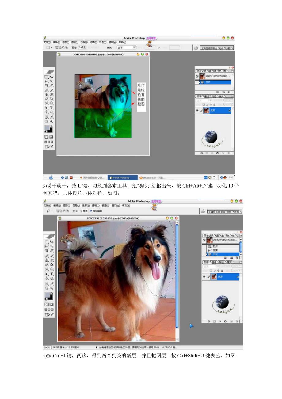 PhotoShop抠出毛绒绒的牧羊犬的经典抠图教程.doc_第2页