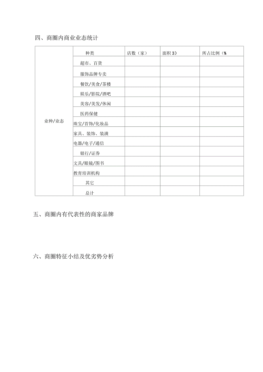 商业零售市场调研表格_第3页