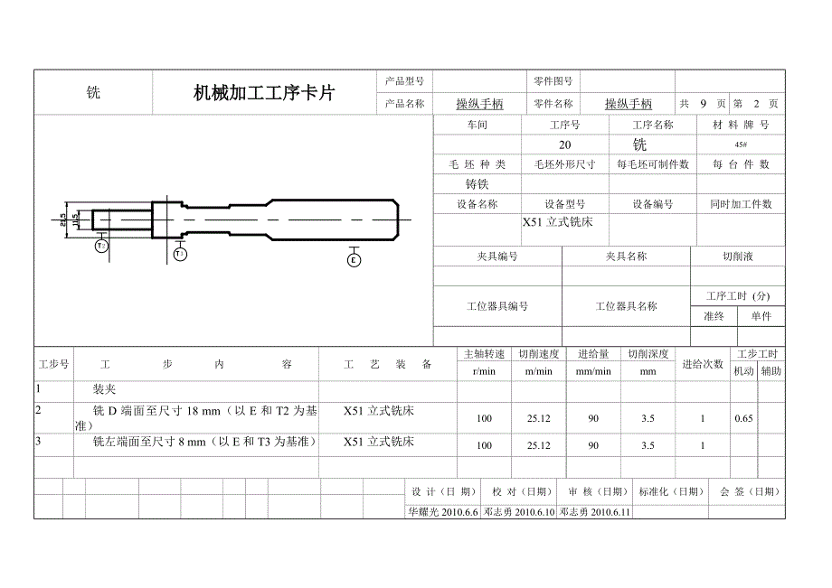 135调速器操纵手柄工序卡片.doc_第2页