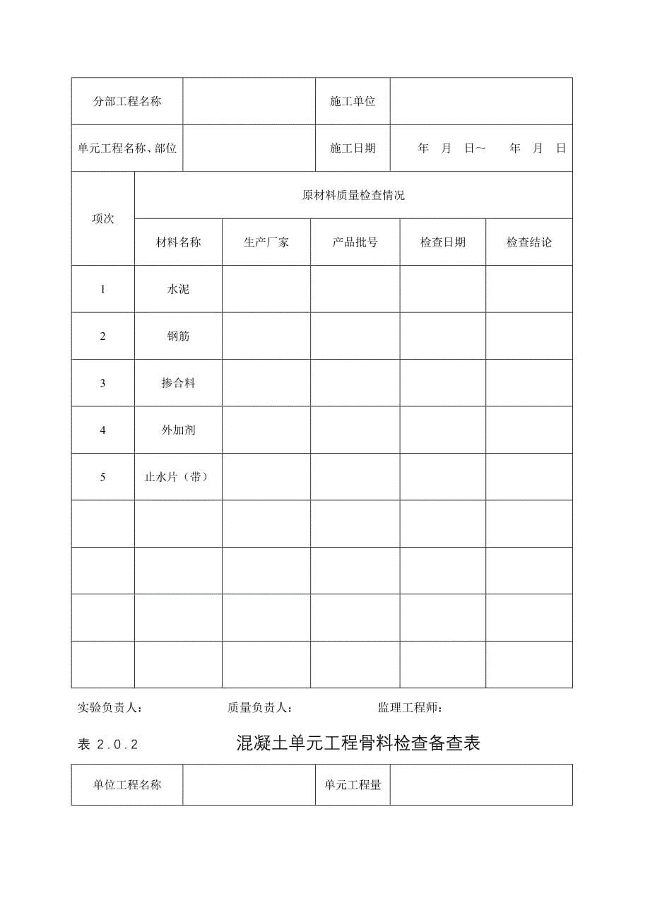 新版水利工程质量评定备查资料表格.doc_第5页