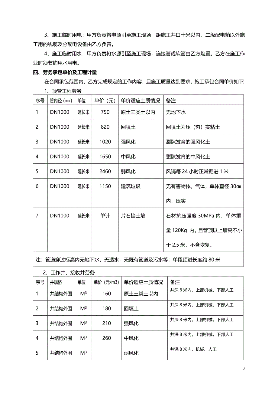 顶管分包合同五建_第3页