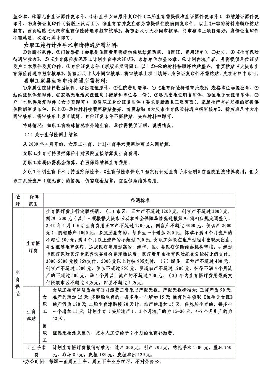 大庆医疗、工伤、生育保险费用核销经办流程.doc_第3页