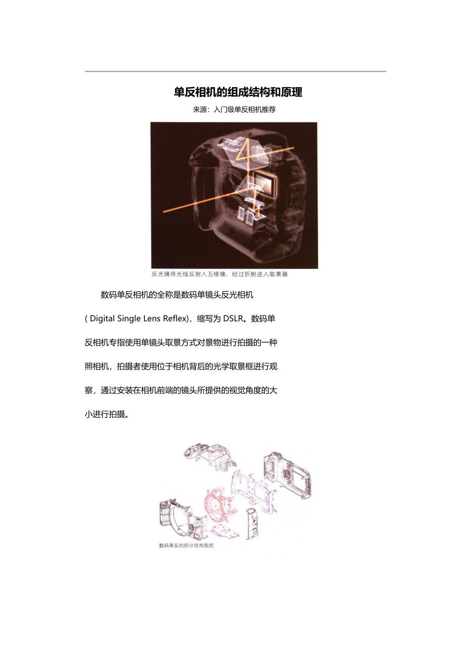 单反相机的组成结构和原理.doc_第1页