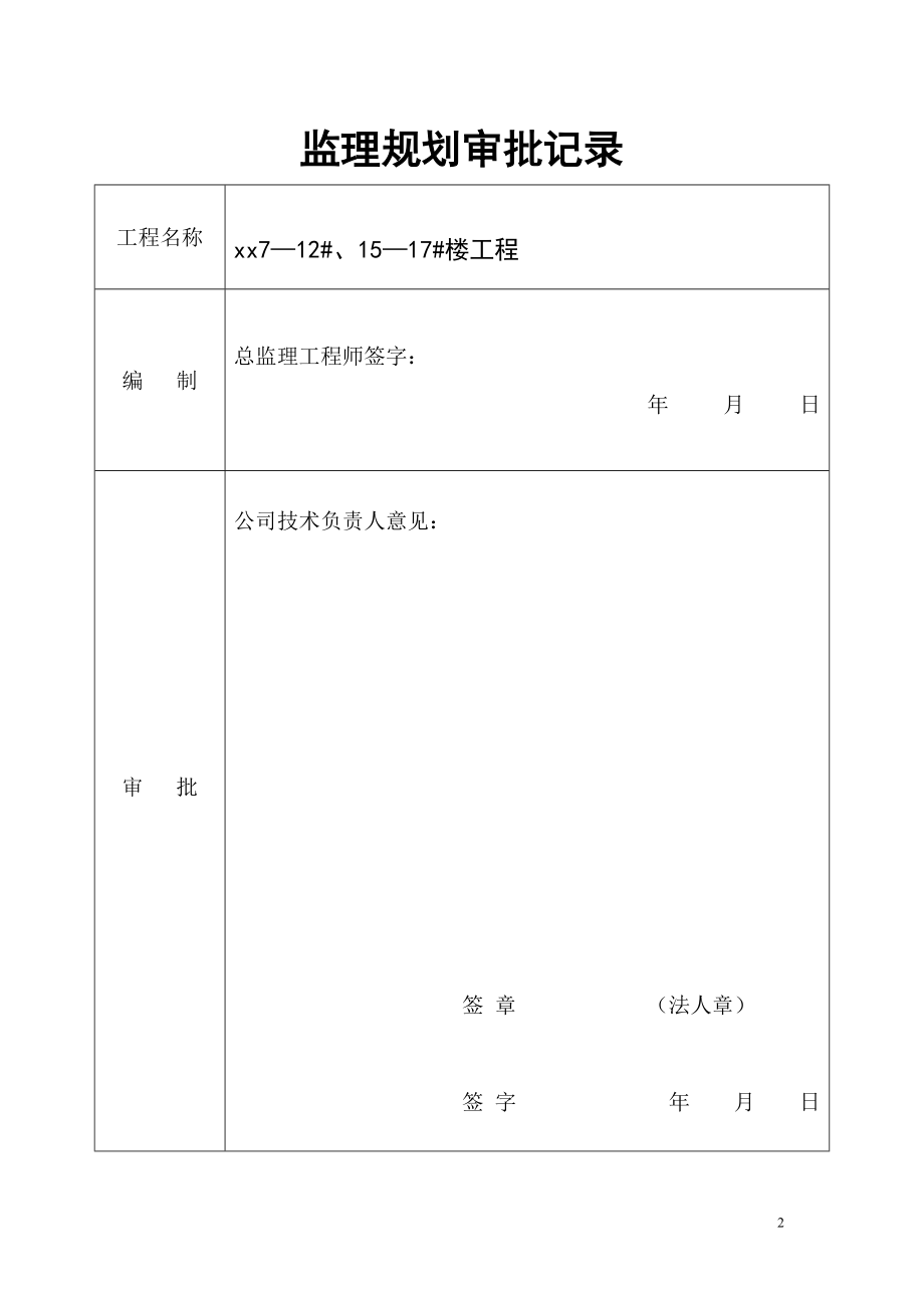 [安徽]超高层住宅工程监理规划(9栋单体建筑)ser.doc_第2页