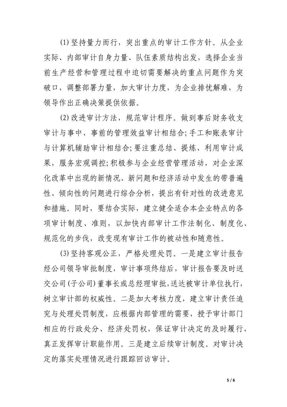 试析企业内部审计的现状和改进措施.docx_第5页