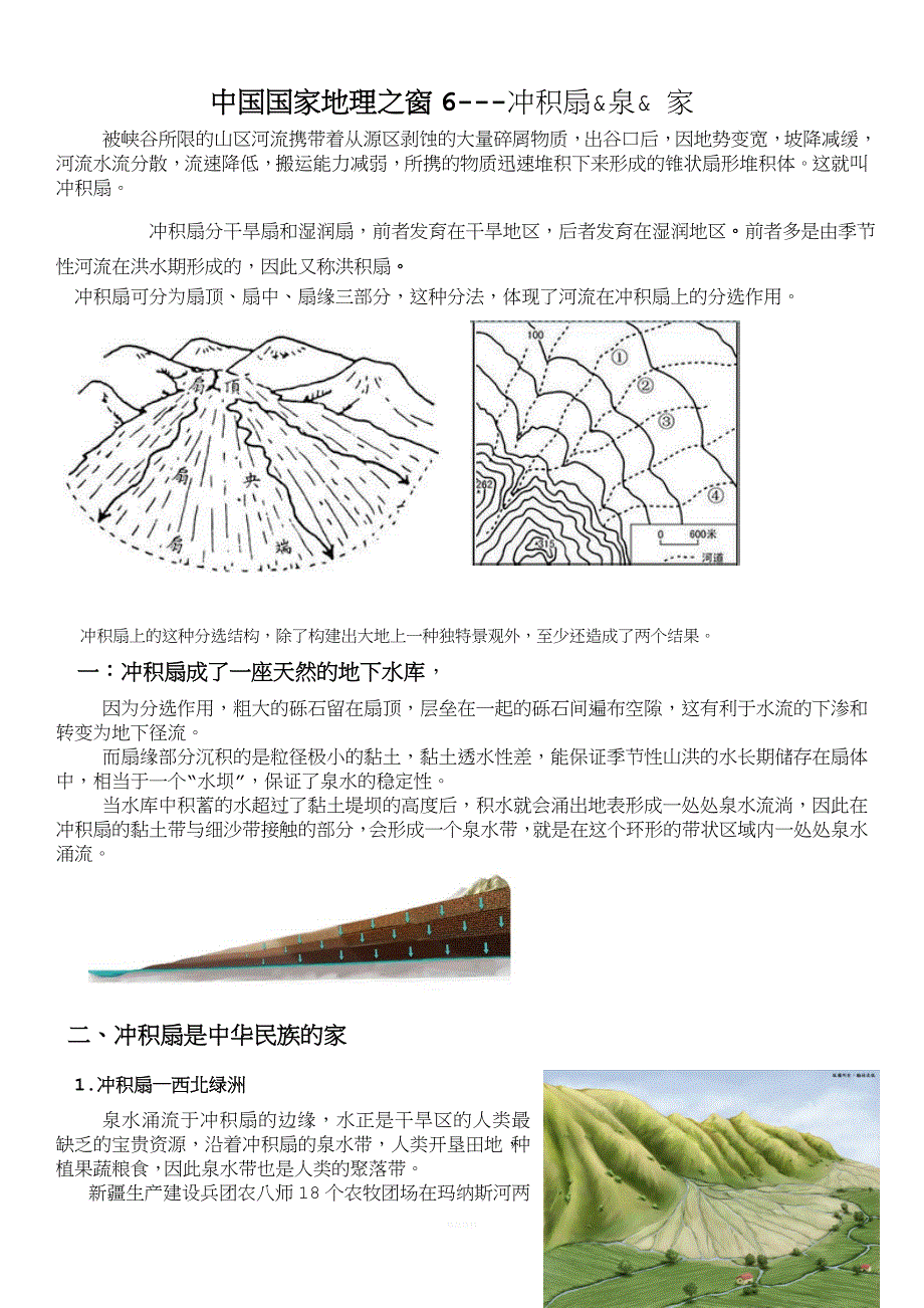 冲积扇中国国家地理摘抄.doc_第1页