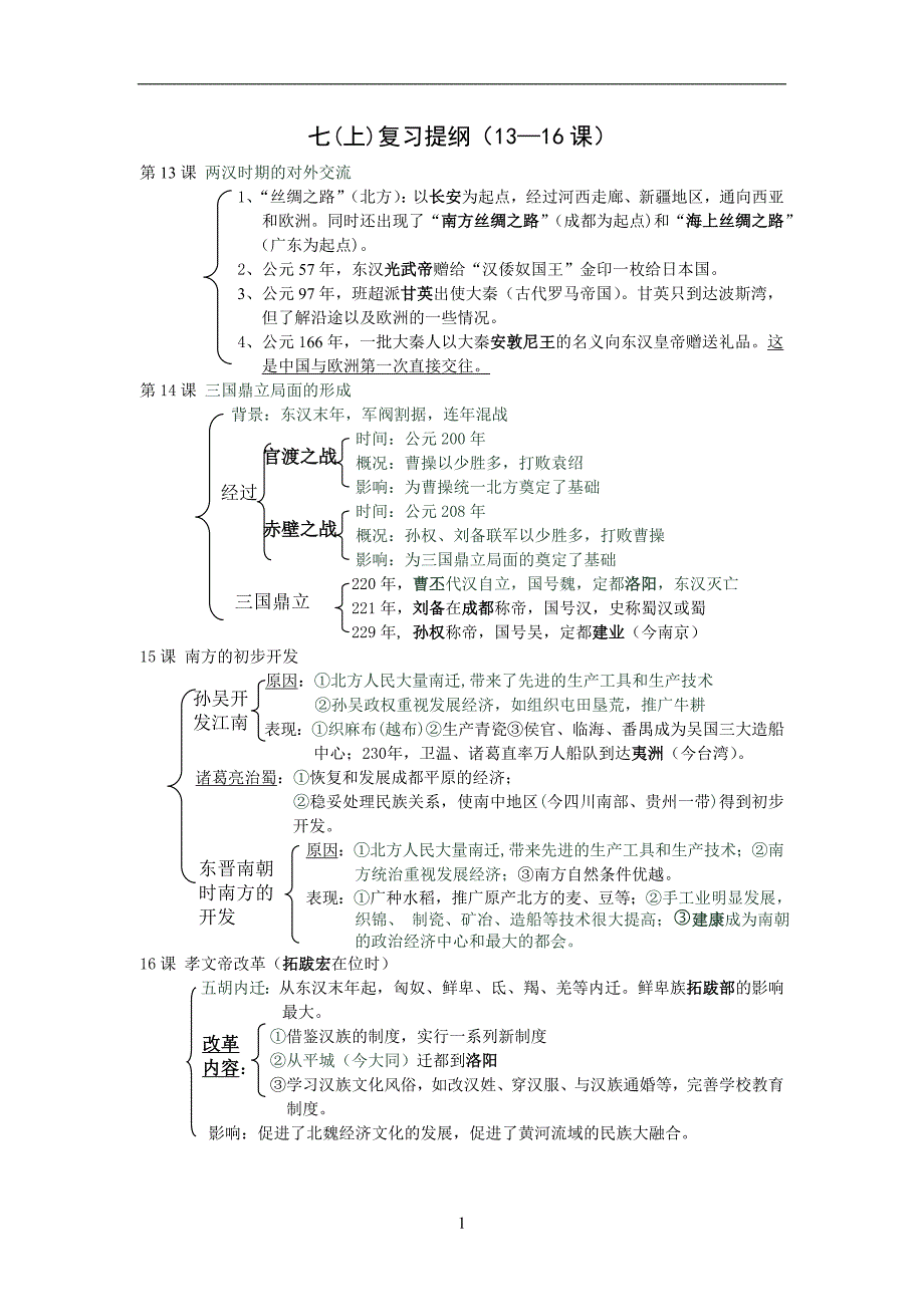 2014年七、九年级（古代）中考复习提纲2.doc_第1页