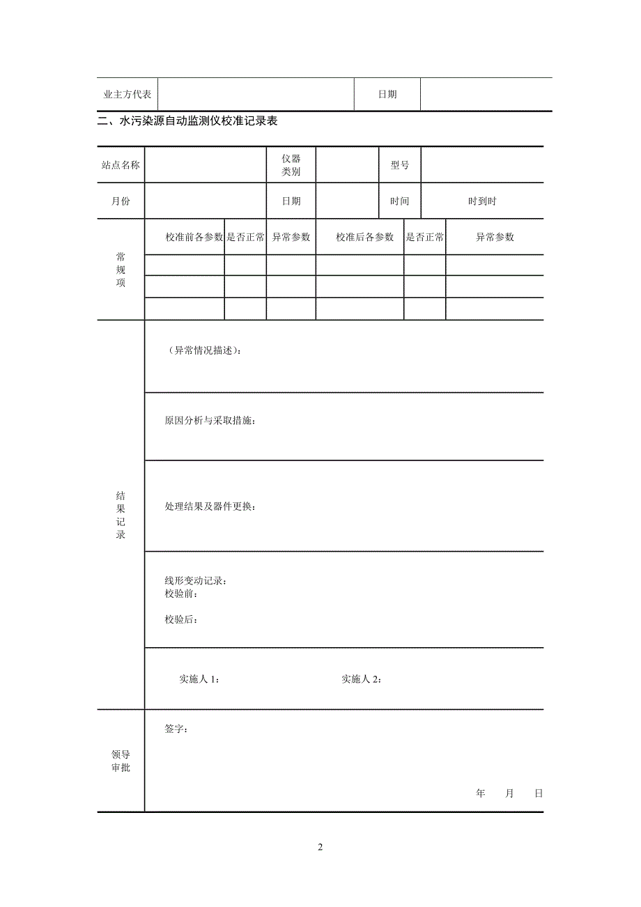 自动监测设备运行与维护表.doc_第2页