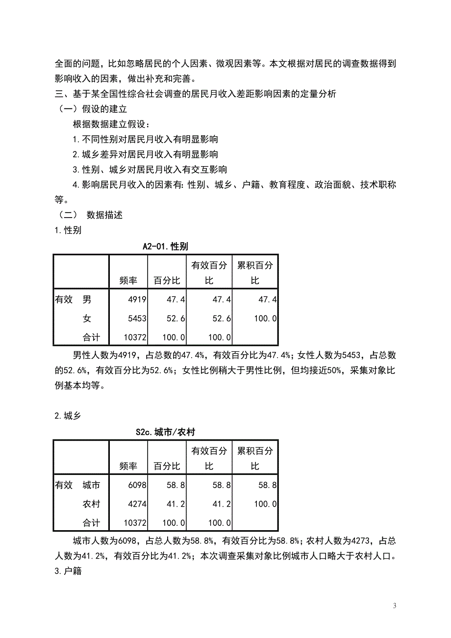 居民月收入的影响因素分析毕业设计论文.doc_第3页