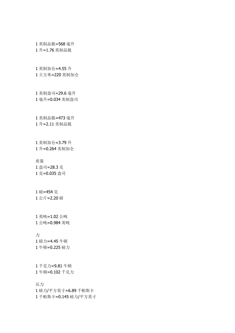 英制单位与米制单位的换算.doc_第2页