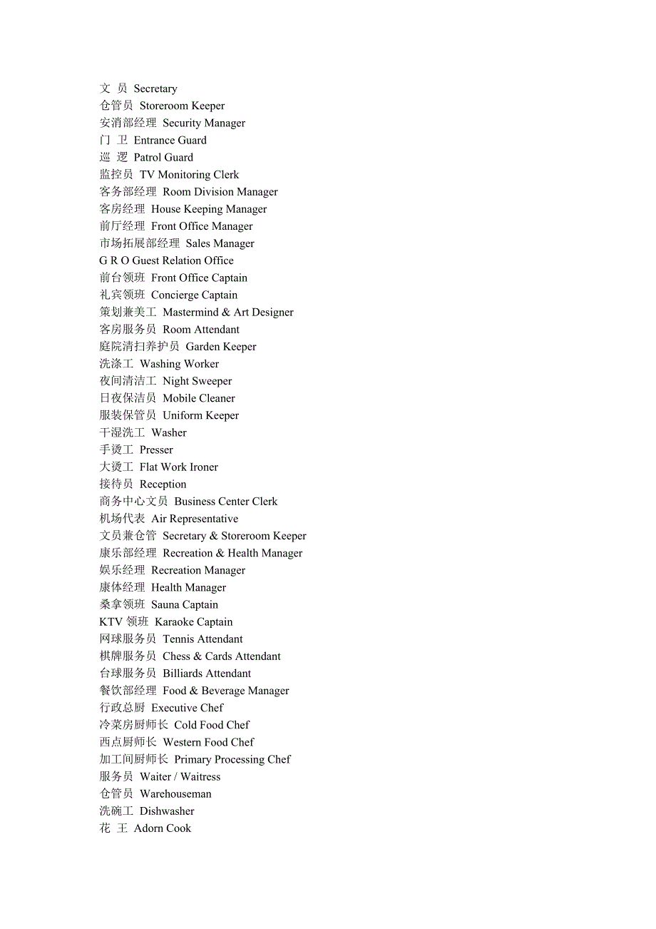 酒店及高尔夫球英语.doc_第2页