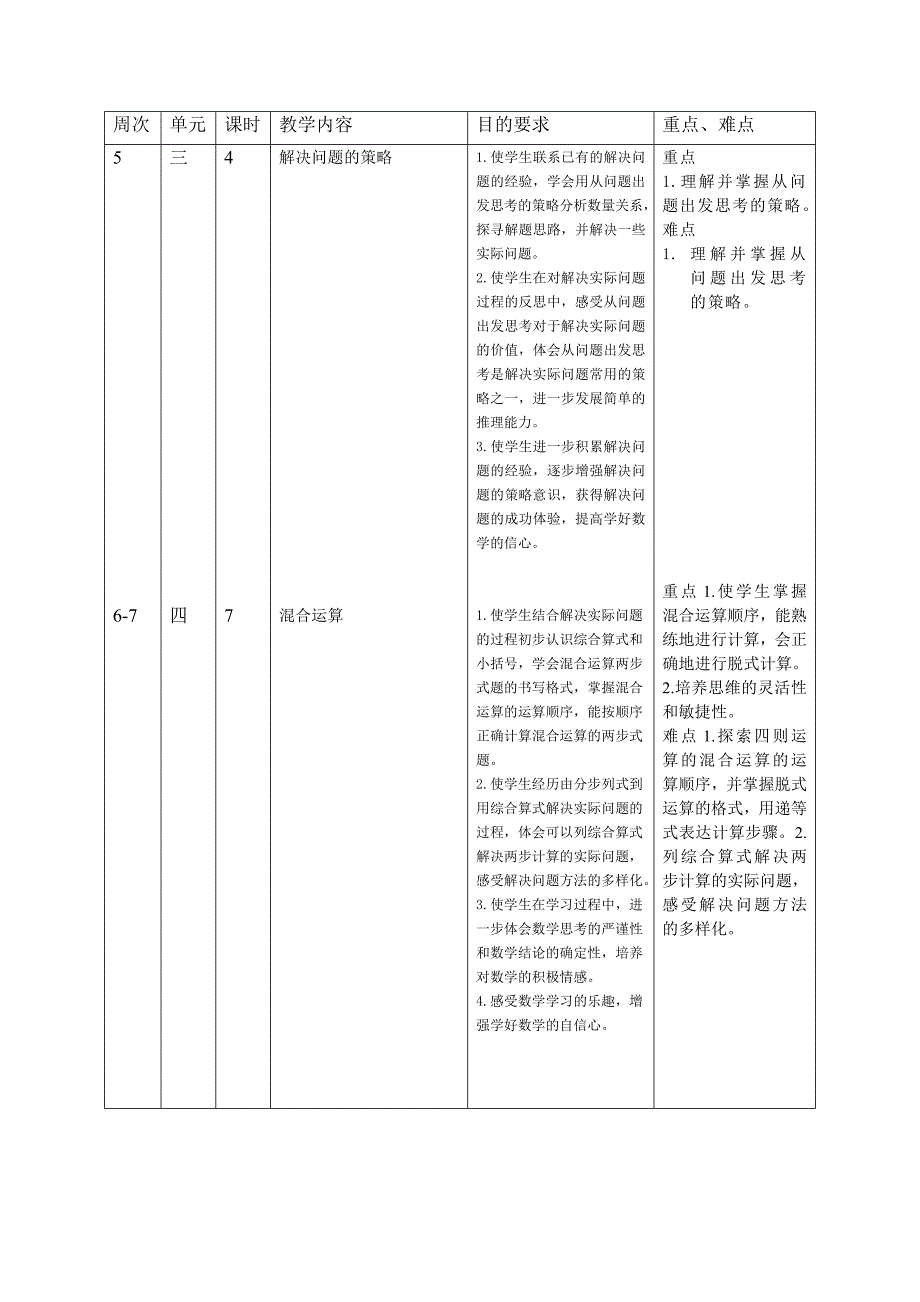 三年级数学教学工作计划表格.doc_第4页