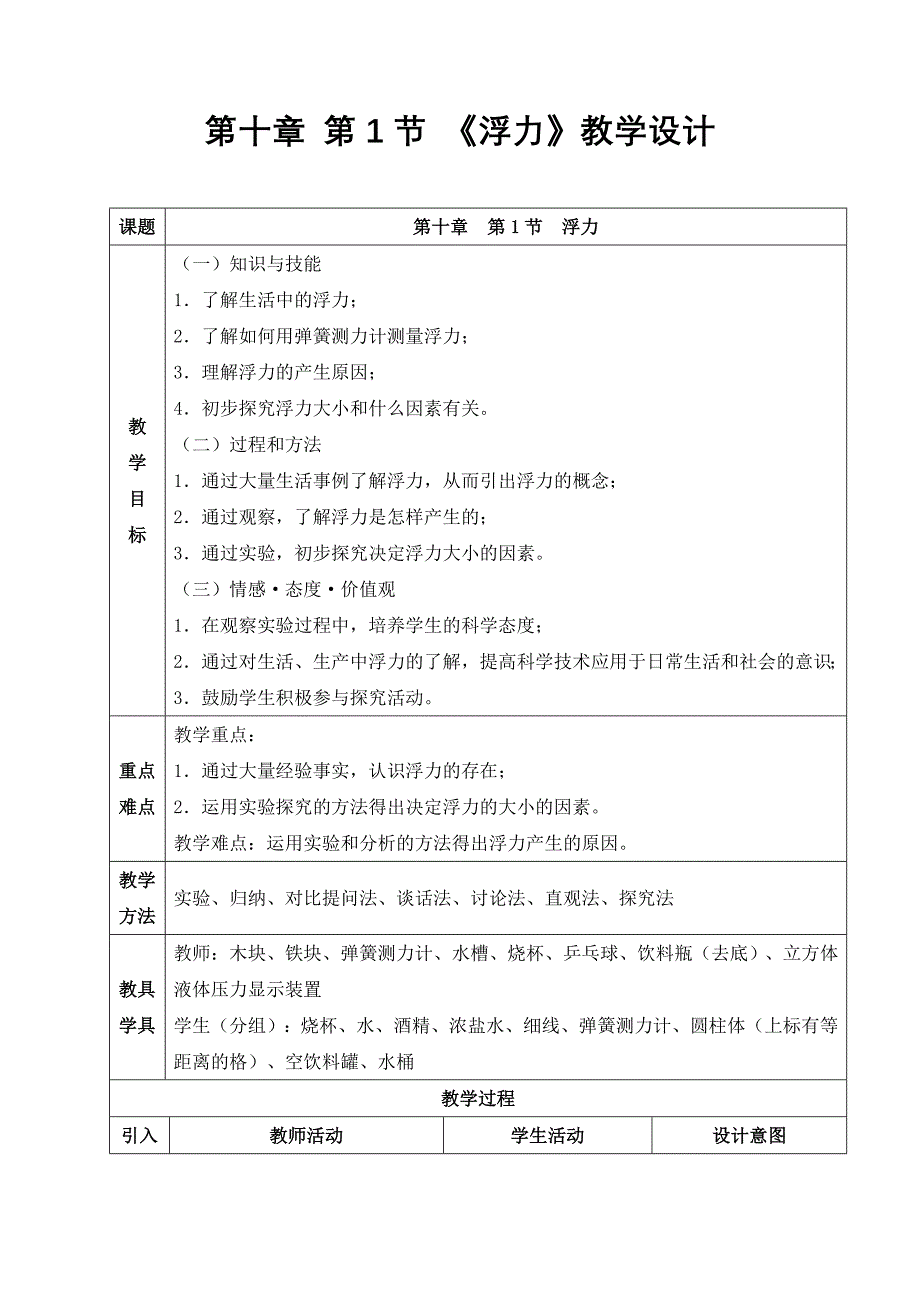 浮力教学设计.doc_第1页