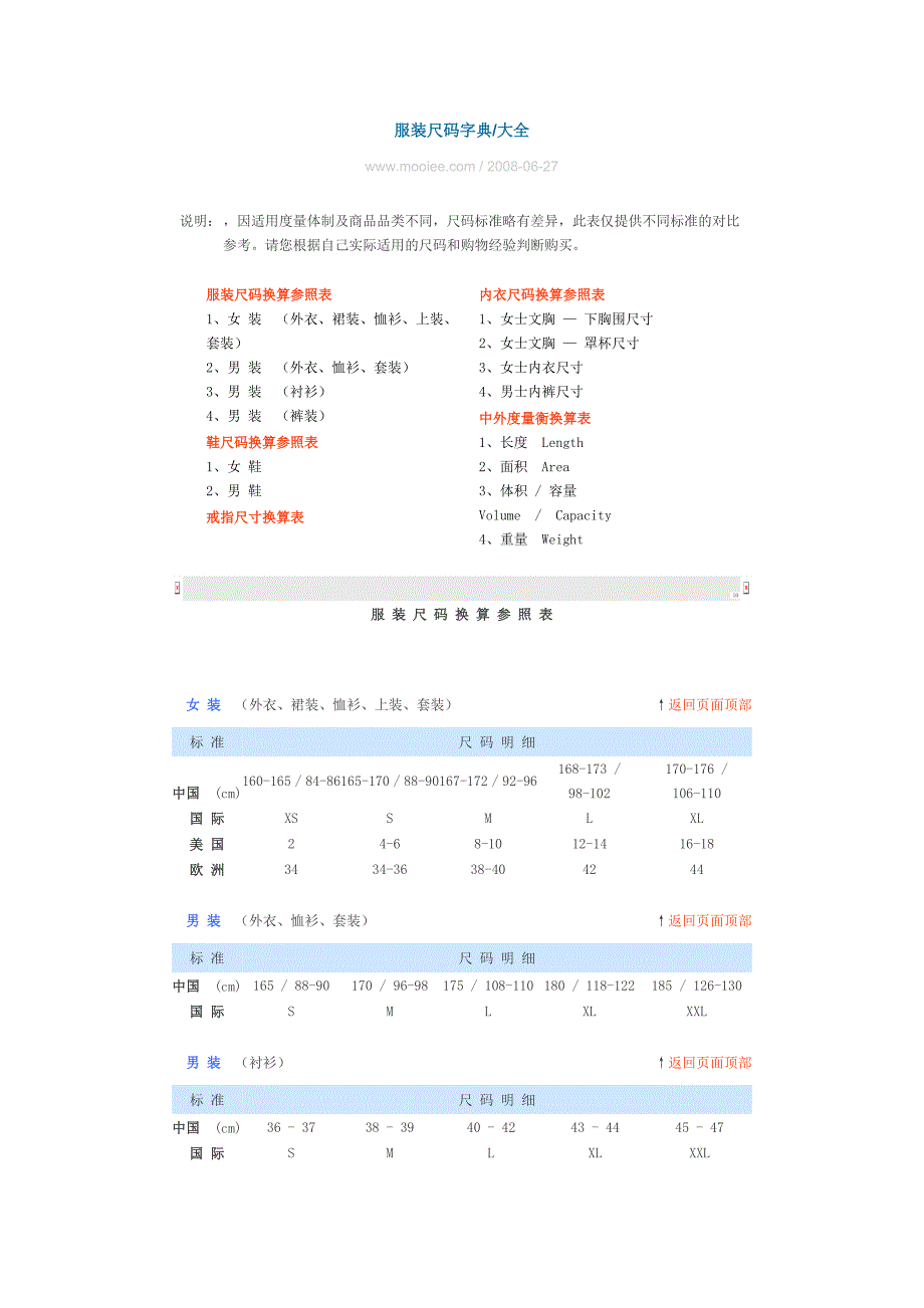 服装尺码字典.doc_第1页