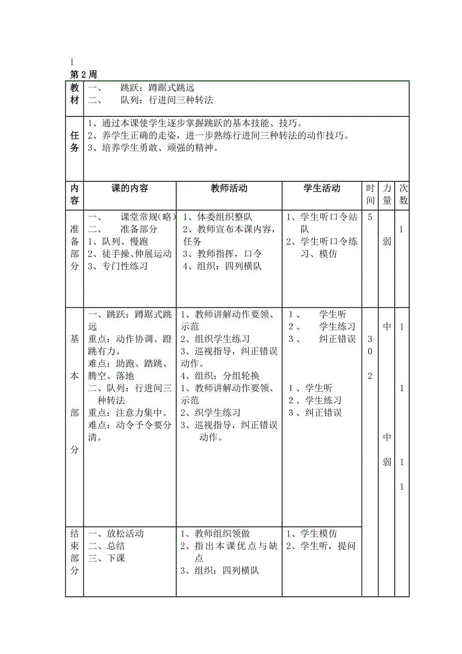 高二年级体育课教案.doc_第2页