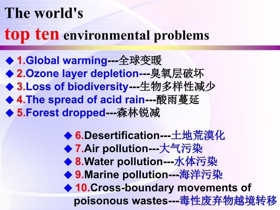 环境保护PPT(英文版)名师制作优质教学资料_第5页