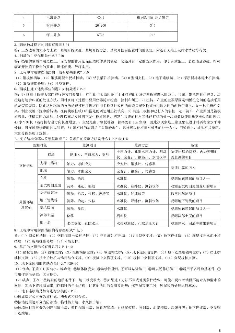 2018年电大本科《高层建筑施工》考试题资料附答案_第5页