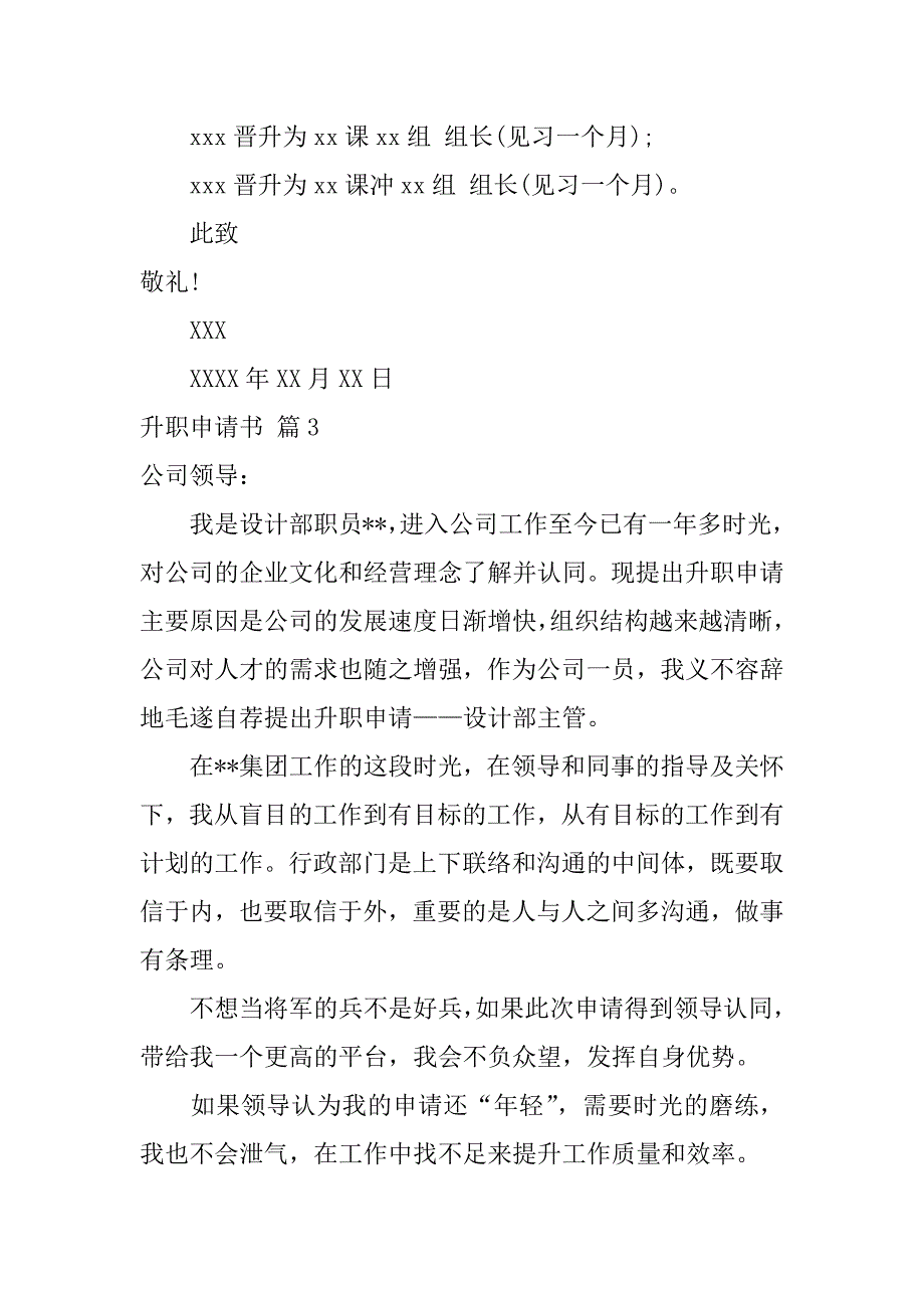 2024年关于升职申请书模板汇编十篇_第3页