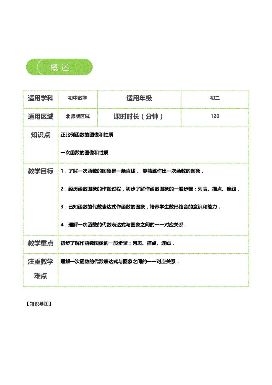 【秋季课程北师大版初二数学】第10讲：一次函数的图像_学案.docx_第2页