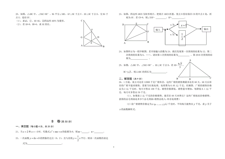 北师大版八年级(上)期末数学试卷3.doc_第3页