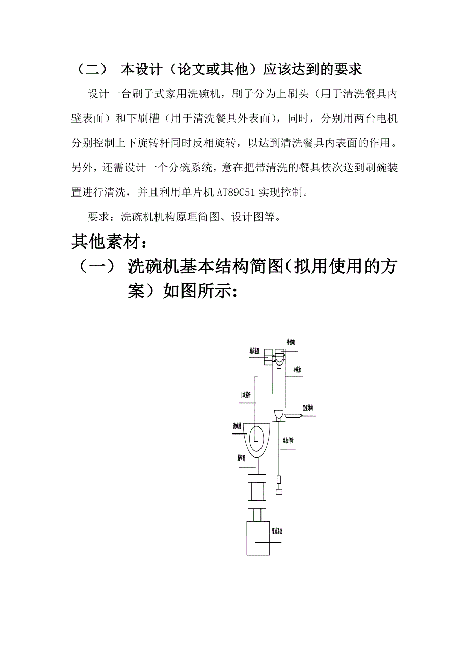 新型洗碗机的设计任务书_第4页