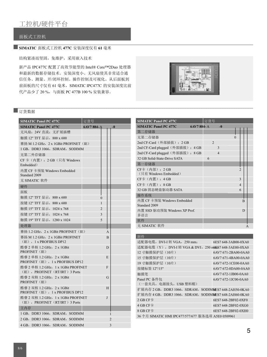 西门子工控机IPC产品选型样本PowerPoint演示文稿_第5页