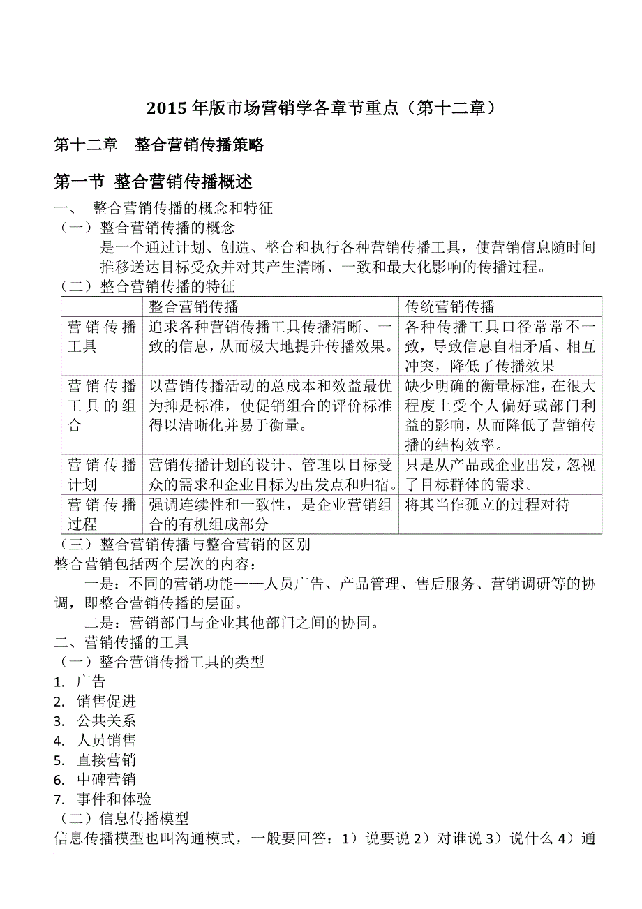 自考2015年版市场营销学各章节重点(第十二章).doc_第1页