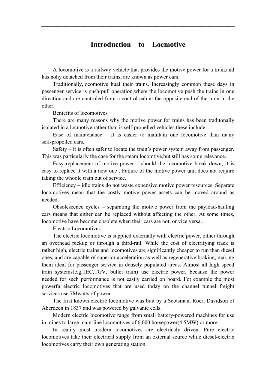 电力机车简介课程毕业设计外文文献翻译、中英文翻译、外文翻译_第1页