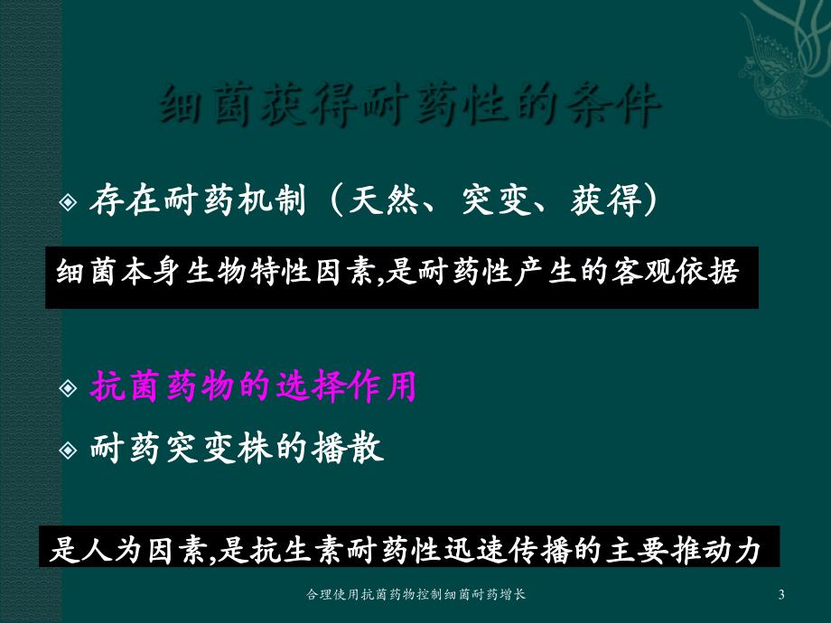 合理使用抗菌药物控制细菌耐药增长课件_第3页