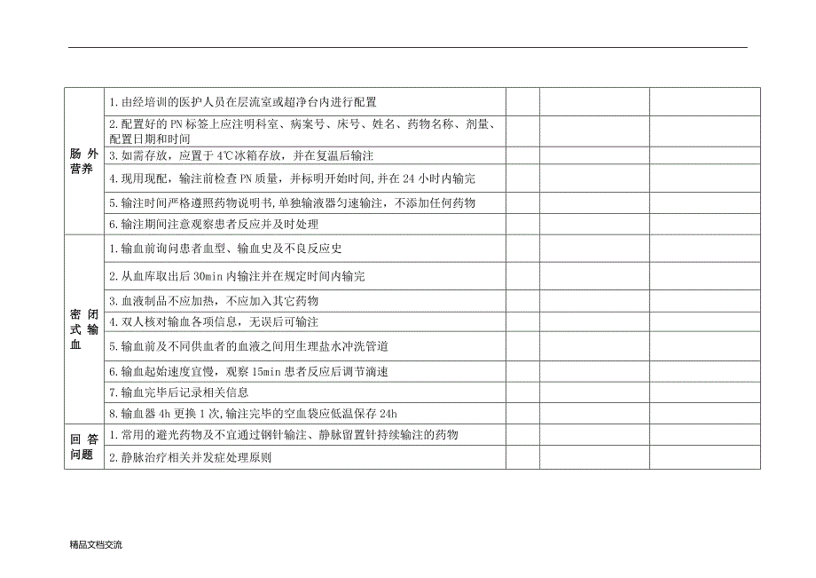 静脉治疗检查表_第4页