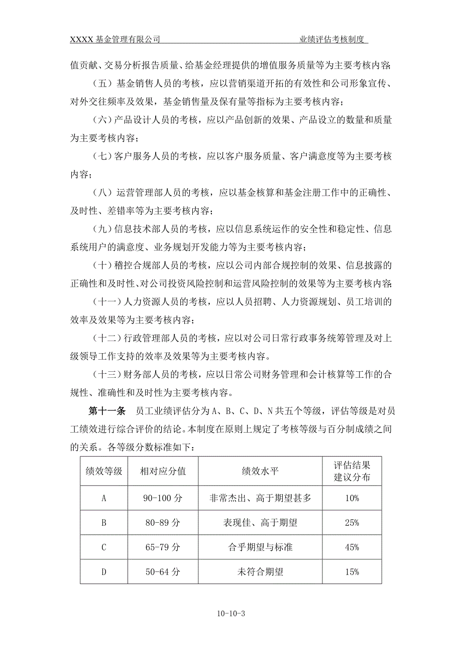 公募基金公司业绩评估考核制度_第4页