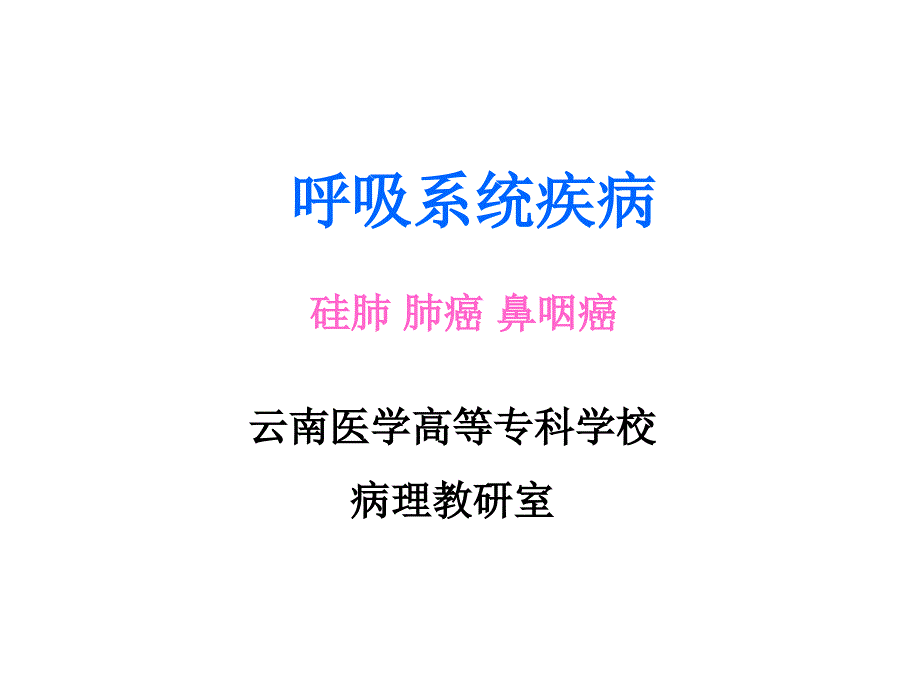 病理学硅肺、肺癌、鼻咽癌(上部分)_第1页