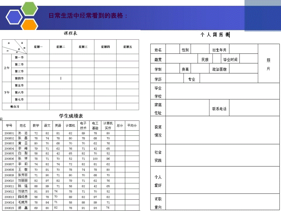 word表格制作公开课ppt课件_第1页