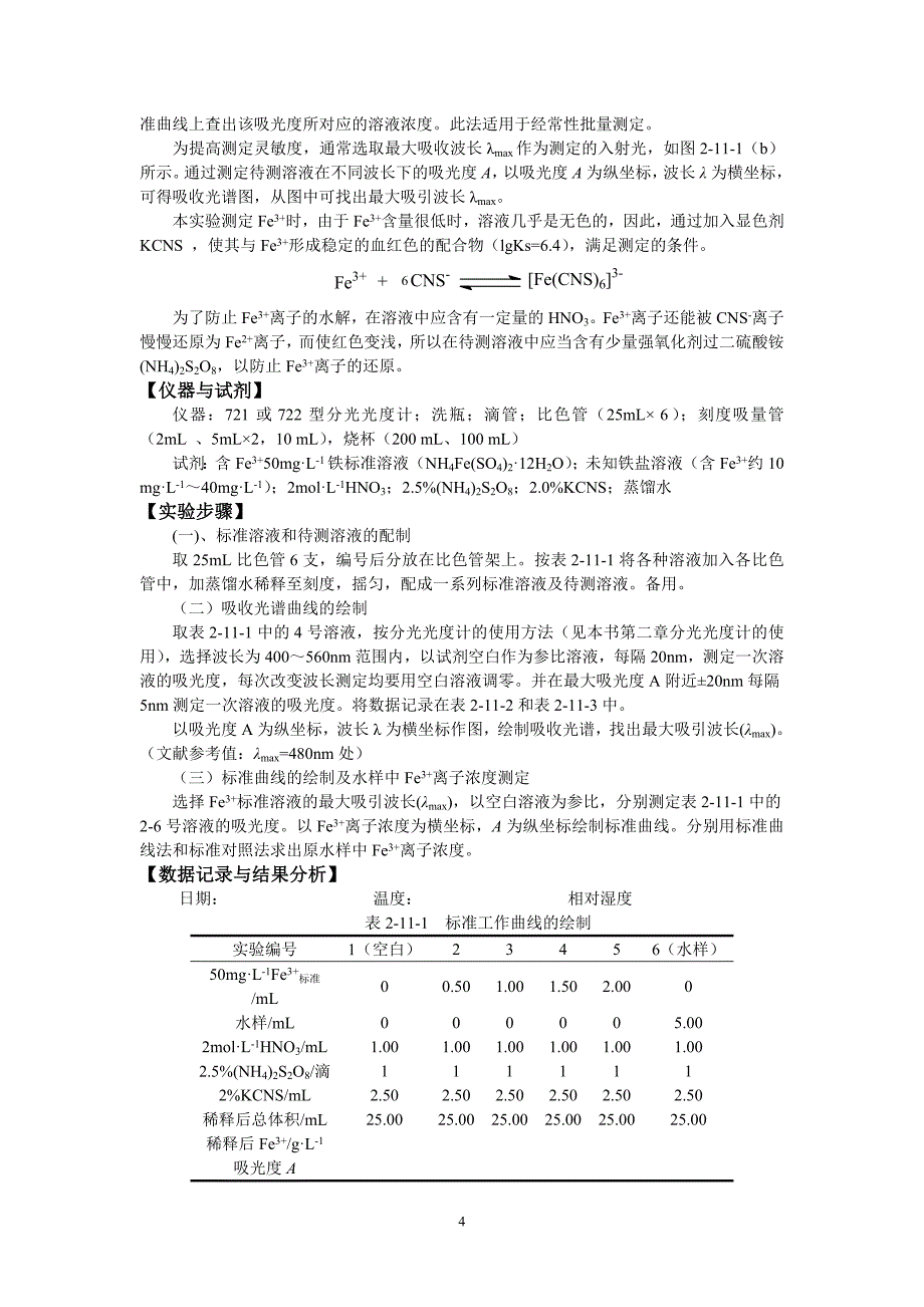 硫氰酸盐分光光度法测定水样中铁含量 (2).doc_第4页