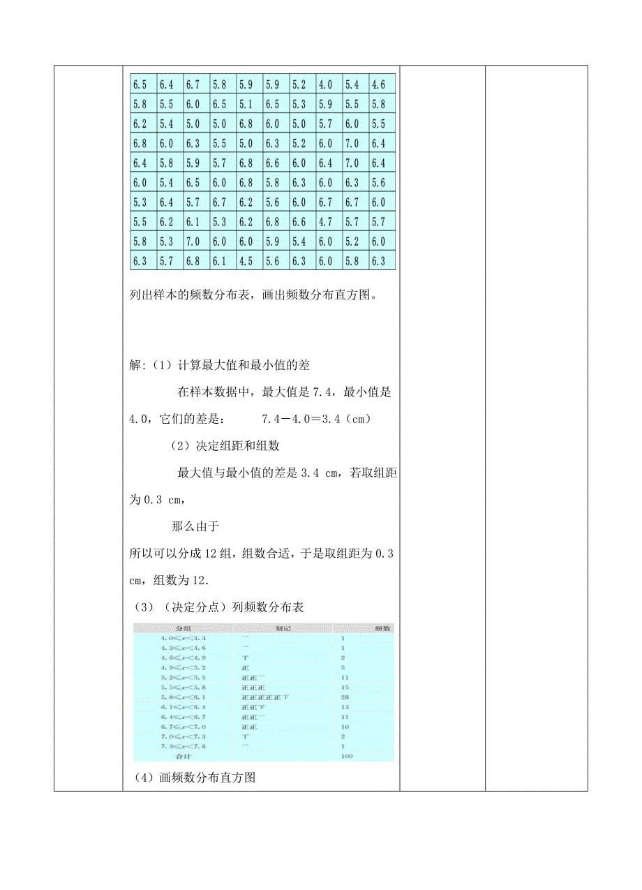 七年级数学下册 10.2 直方图教学设计 （新版）新人教版_第5页